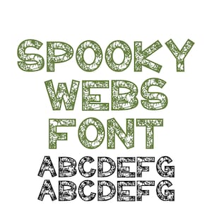 Spooky Webs Font, Halloween Font, Fun Font, Handwritten Font, Cute Fonts, Commercial Use Font, Fonts for Crafting
