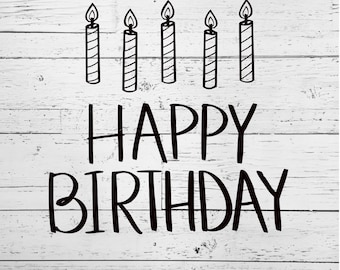 Happy Birthday SVG and PNG File Cut file