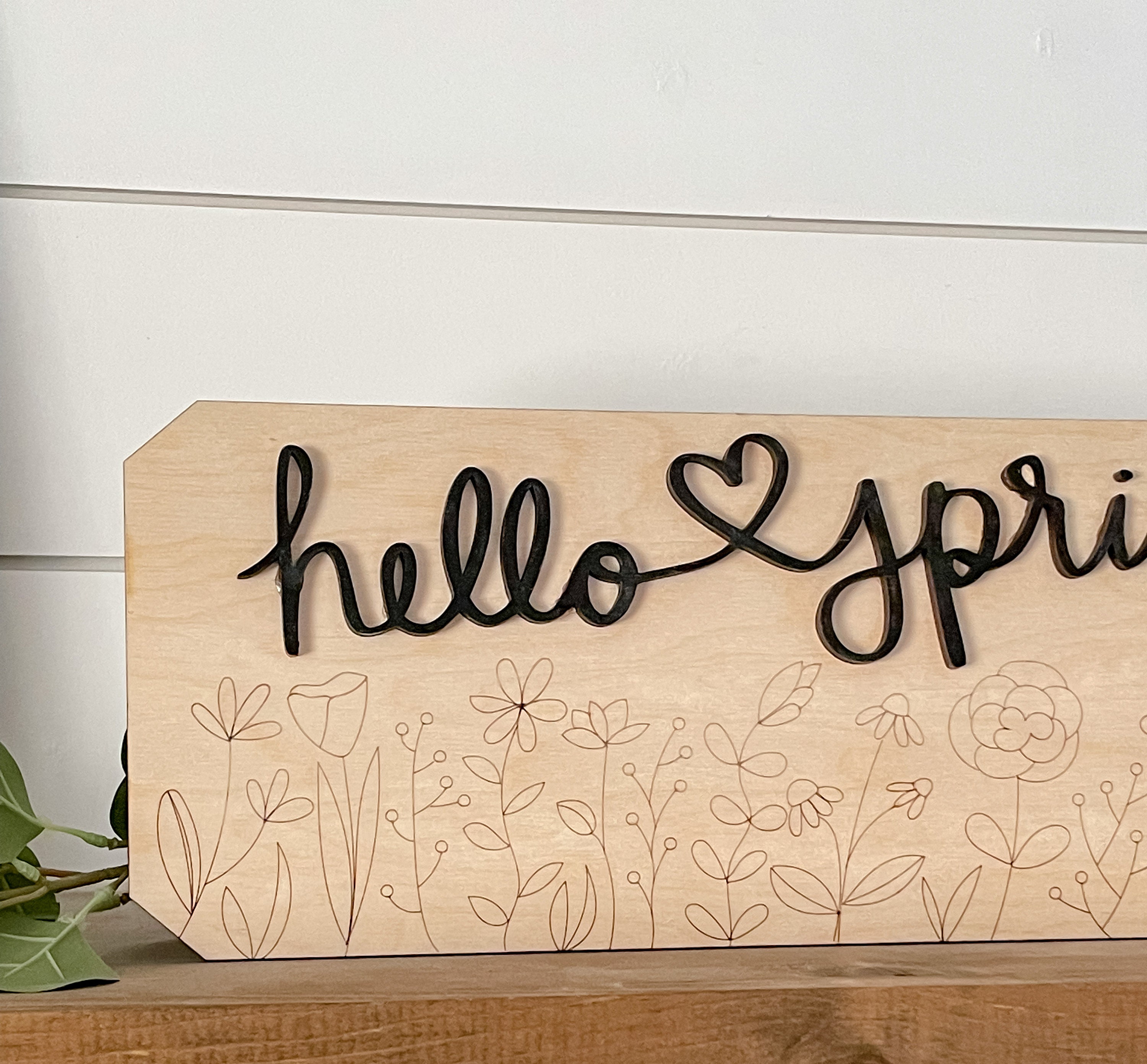 Floral Hello Spring SVG File PNG File- Spring SVG for Cricut and ...