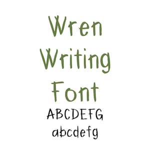 Wren Writing Font, Handwritten Cute Font, Commercial Use, Fonts for Crafting & DIY, Modern Font, Aesthetic Font, Logo Font