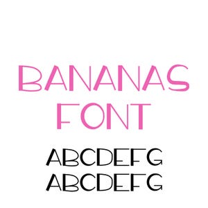 Bananen Schrift, handgeschriebene Schrift, süße Schriften, Schrift für kommerzielle Nutzung, Schriften für das Basteln, moderne Schrift, ästhetische spielerische Schrift
