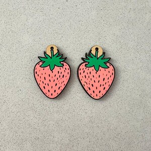 Strawberry Earrings SVG File, Laser Bundle Files, Earring Cut File for Lasers