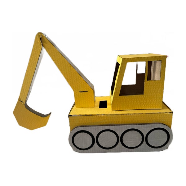 Excavator Box Laser SVG File, Cardboard Laser SVG File, Valentine Box Laser SVG File, Valentine Box for Boys