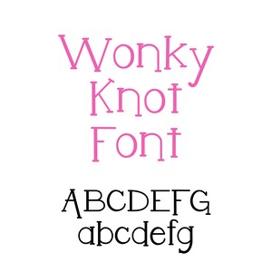 Wonky Knot Font, Commercial Use Font, Cute Fonts, Fonts for Crafting, Handwritten Font