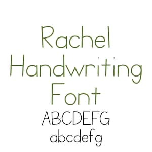 Rachel Handwriting Font, Handwritten Font, Cute Fonts, Commercial Use Font, Fonts for Crafting, Modern Font, Playful Aesthetic Font