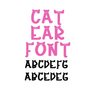 Cat Ear Font, Commercial Use Font, Cute Fonts, Fonts for Crafting, Handwritten Font