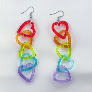 Fichiers SVG boucles d'oreilles liées coeur, boucles d'oreilles liées coupe fichier, SVG prêt pour le laser, projet GlowForge, boucles d'oreilles coupées fichier, lot SVG laser