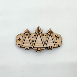 Christmas Tree Hair Clip SVG File, Laser Cut File, Hair Clip Laser Cut File