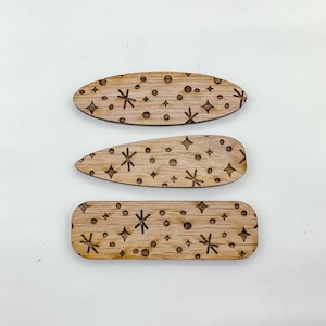 Snow Hair Clip SVG File, Laser Cut File, Hair Clip Laser Cut File