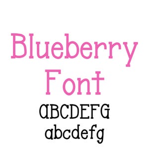 Blueberry Font, Handwritten Font, Cute Fonts, Commercial Use Font, Fonts for Crafting, Modern Font, Playful Aesthetic Font