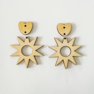 Sunshine Stacked Earring SVG, Laser Cut Earring File, Glowforge SVG Earrings, Summer Earrings SVG, Digital Download