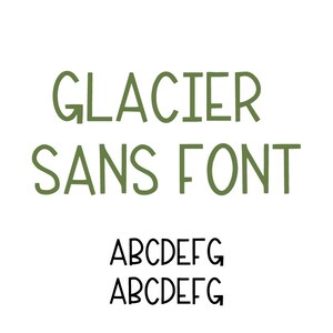 Glacier Sans Font, Handwritten Cute Font, Commercial Use, Fonts for Crafting & DIY, Modern Aesthetic Font, Playful Sans Serif, Logo Font