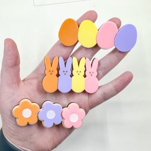 Easter Hair Clip SVG File, Laser SVG File, Spring Hair Clip SVG