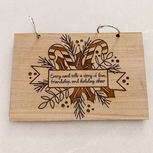 File di taglio laser di Natale, libro di cartoline di Natale Laser SVG, file di taglio laser, progetto GlowForge