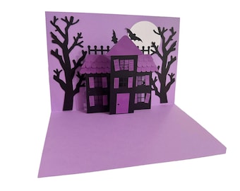 Cartão pop-up de Halloween SVG, arquivo SVG para cartão pop-up, arquivo de corte de papel, arquivo de corte para Silhouette, arquivo de corte para Cricut, arquivo de corte para cartão pop-up