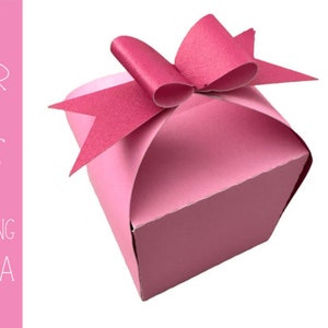Bow Topped Treat Box SVG, Paper Box SVG, Laser SVG File, Paper Cut File