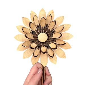 Wilde Sonnenblume Holz Blume SVG, Laser SVG-Datei, Schnittdatei für Laserschneider