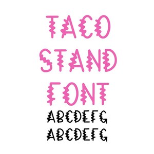 Taco Stand Font, Handwritten Cute Font, Commercial Use, Fonts for Crafting & DIY, Playful Display Font, Fun Modern Font, Aesthetic Font