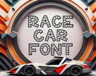 Race Car Font, Commercial Use Font, Cute Fonts, Fonts for Crafting, Handwritten Font