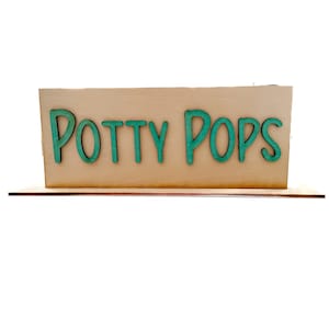 Potty Pops Holder, SVG for Laser Cutters, GlowForge Project, Laser SVG File