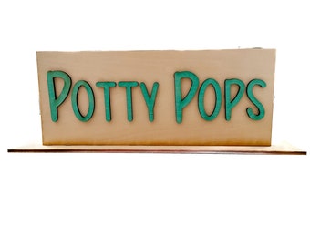 Potty Pops Holder, SVG for Laser Cutters, GlowForge Project, Laser SVG File