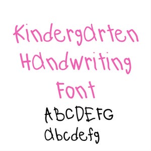 Kindergarten Handwriting Font, Commercial Use Font, Cute Fonts, Fonts for Crafting, Handwritten Font