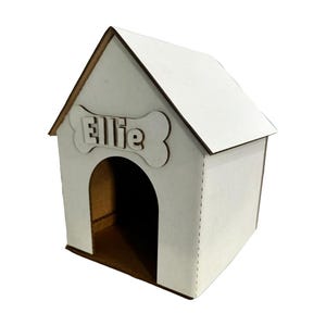 Archivo SVG láser de caja de caseta para perro, archivo SVG láser de cartón, archivo SVG láser de caja de San Valentín, caja de San Valentín para niños