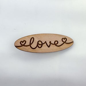 Love Hair Clips SVG File, Laser SVG File, Hair Clip Cut File for Lasers