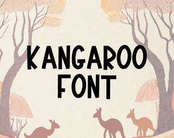 Kangaroo Font, Commercial Use Font, Cute Fonts, Fonts for Crafting, Handwritten Font