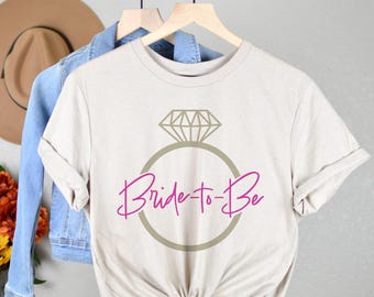 Bride to Be SVG, Bridal Shower T-Shirt Design, Cut File for Cricut and Silhouette, Wedding Party Gift Idea, Sublimation PNG Dxf PDF