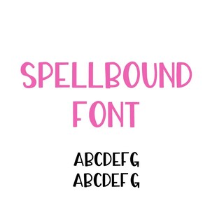 Spellbound Font, Handwritten Cute Font, Commercial Use, Fonts for Crafting & DIY, Logo Font, Aesthetic Playful Font, Modern Font