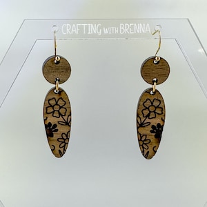 Dog Earring SVG File, Laser Ready SVG, GlowForge Project, Earrings cut File