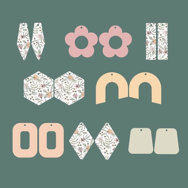 Simple Earring SVG File, Laser SVG File, Earring Cut File for Lasers, Basic Shapes Earring SVG