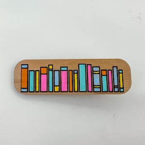 Book Themed Hair Clip SVG File, Laser Cut File, Hair Clip Laser Cut File
