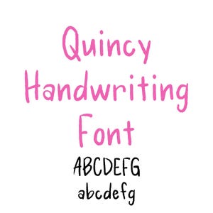 Quincy Handwriting Font, Handwritten Font, Cute Fonts, Commercial Use Font, Fonts for Crafting, Modern Font, Playful Aesthetic Font