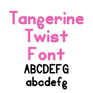 Carattere Tangerine Twist, carattere scritto a mano, caratteri carini, carattere per uso commerciale, caratteri per l'artigianato, carattere moderno, carattere estetico giocoso