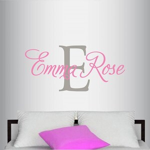 Wall Vinyl Decal Home Decor Art Sticker Soccer Custom Personalized Name Initial Girls Lettering Kids Bedroom Play Room Mural Design 2612
