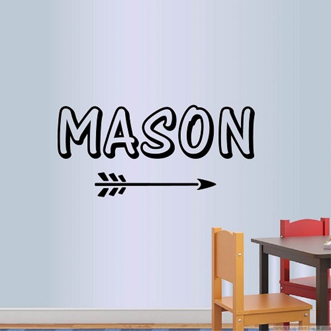 Wall Vinyl Decal Home Decor Art Sticker Custom Personalized Name Arrow ...