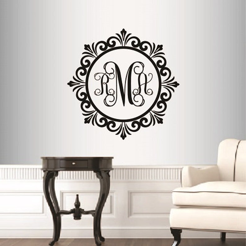 Wall Vinyl Decal Home Decor Art Sticker Custom Personalized Monogram ...