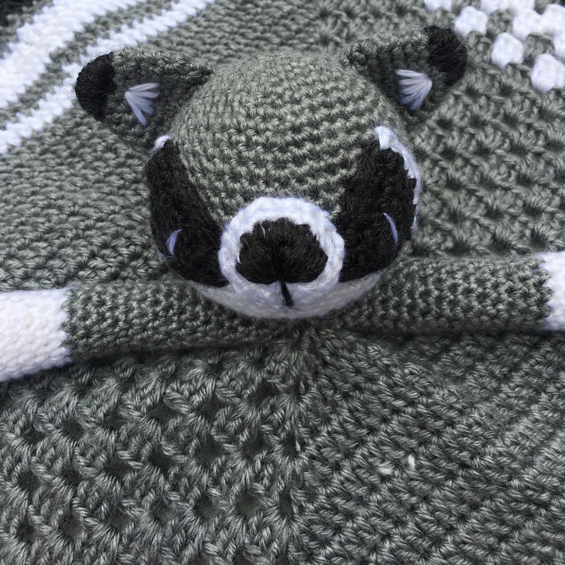 Handmade Raccoon Lovey Toddler Security Blanket Raccoon Etsy