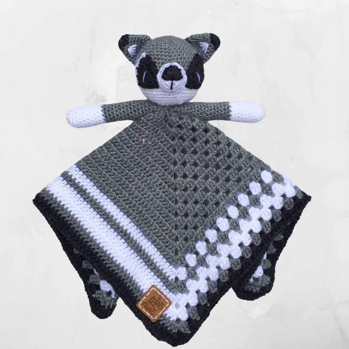 Handmade Raccoon Lovey Toddler Security Blanket Raccoon Etsy