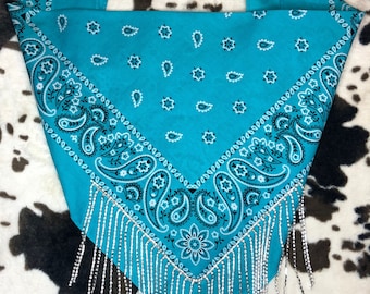 Rhinestone Fringe Bandanas
