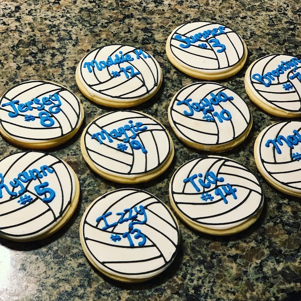 Volleyball Cookie Etsy