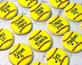 Softball sugar cookies (Assorted 12 pack)