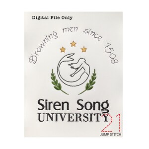 Siren Song 5x7 *DIGITAL FILE* In The Hoop Embroidery Design
