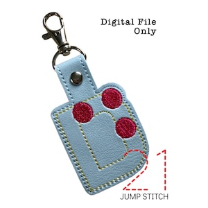 ITH Braille &quot;D&quot; Fob *DIGITAL FILE* In The Hoop Embroidery Design