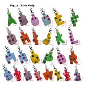 ITH Braille "A-Z" Fobs *ARQUIVO DIGITAL* no desenho do bordado do bastidor