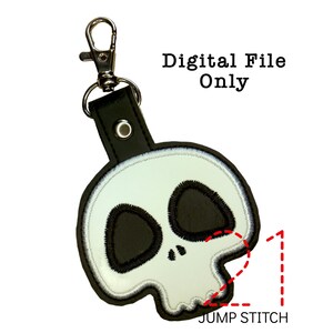 ITH Skully Fob *DIGITAL FILE* In The Hoop Embroidery Design