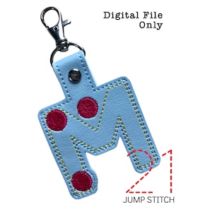 ITH Braille &quot;M&quot; Fob *DIGITAL FILE* In The Hoop Embroidery Design