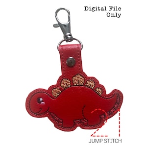 ITH Stegosaurus Fob *DIGITAL FILE* In The Hoop Embroidery Design
